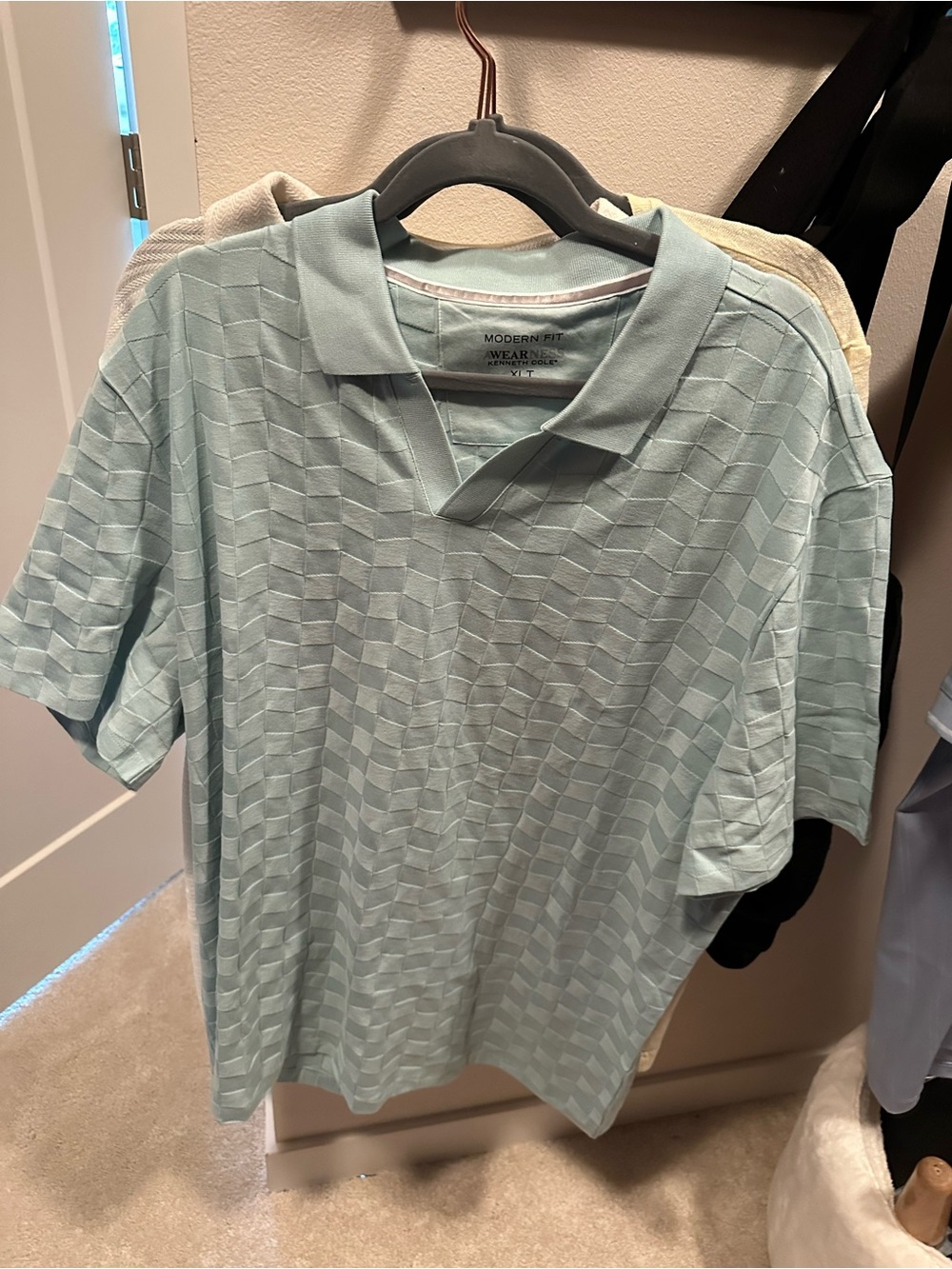 Kenneth Cole Modern Fit Seafoam Polo NWT XLT